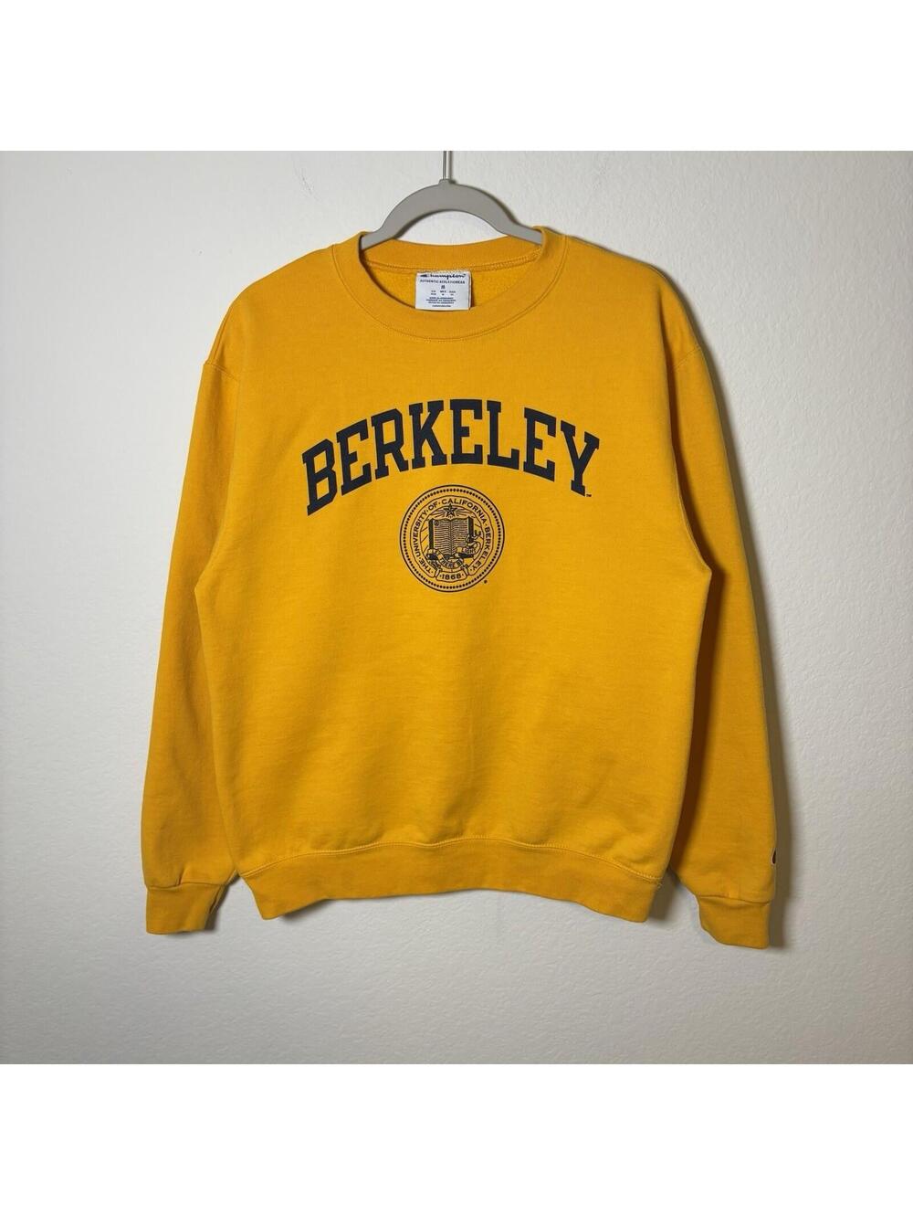 Champion Cal Berkeley Sweatshirt Golden Bears Men’s Medium Football Yellow NCAA